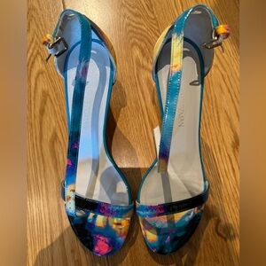 NWOT Stuart Weitzman Multi Colored Heels, size 8.5